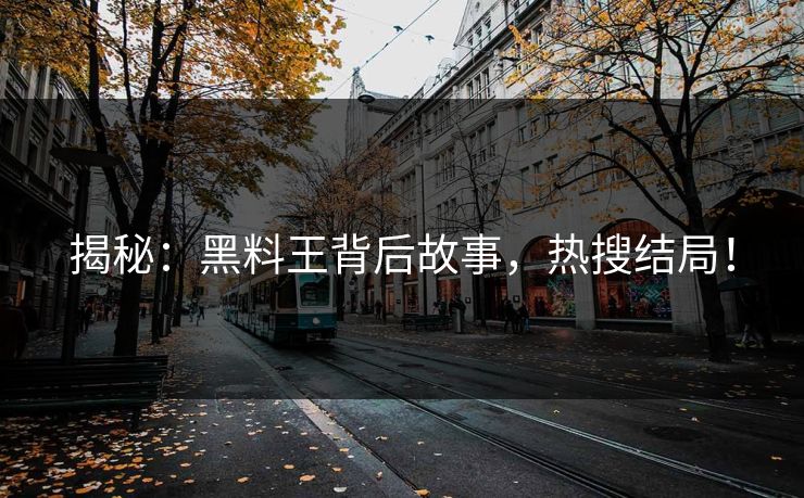 揭秘：黑料王背后故事，热搜结局！