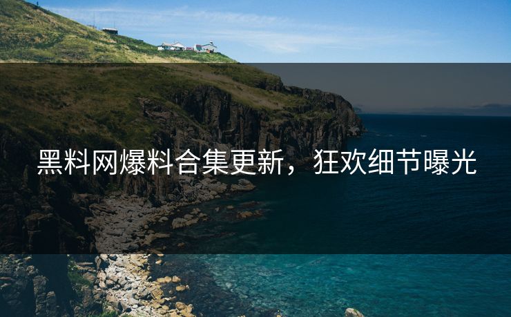 黑料网爆料合集更新，狂欢细节曝光