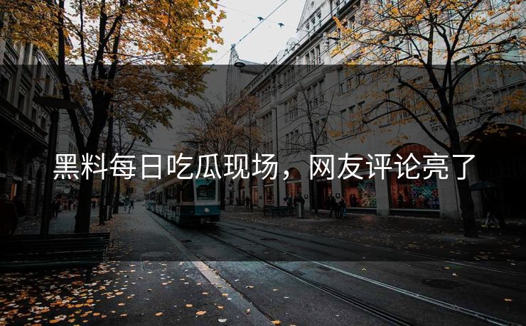 黑料每日吃瓜现场，网友评论亮了