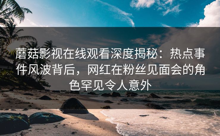 蘑菇影视在线观看深度揭秘：热点事件风波背后，网红在粉丝见面会的角色罕见令人意外